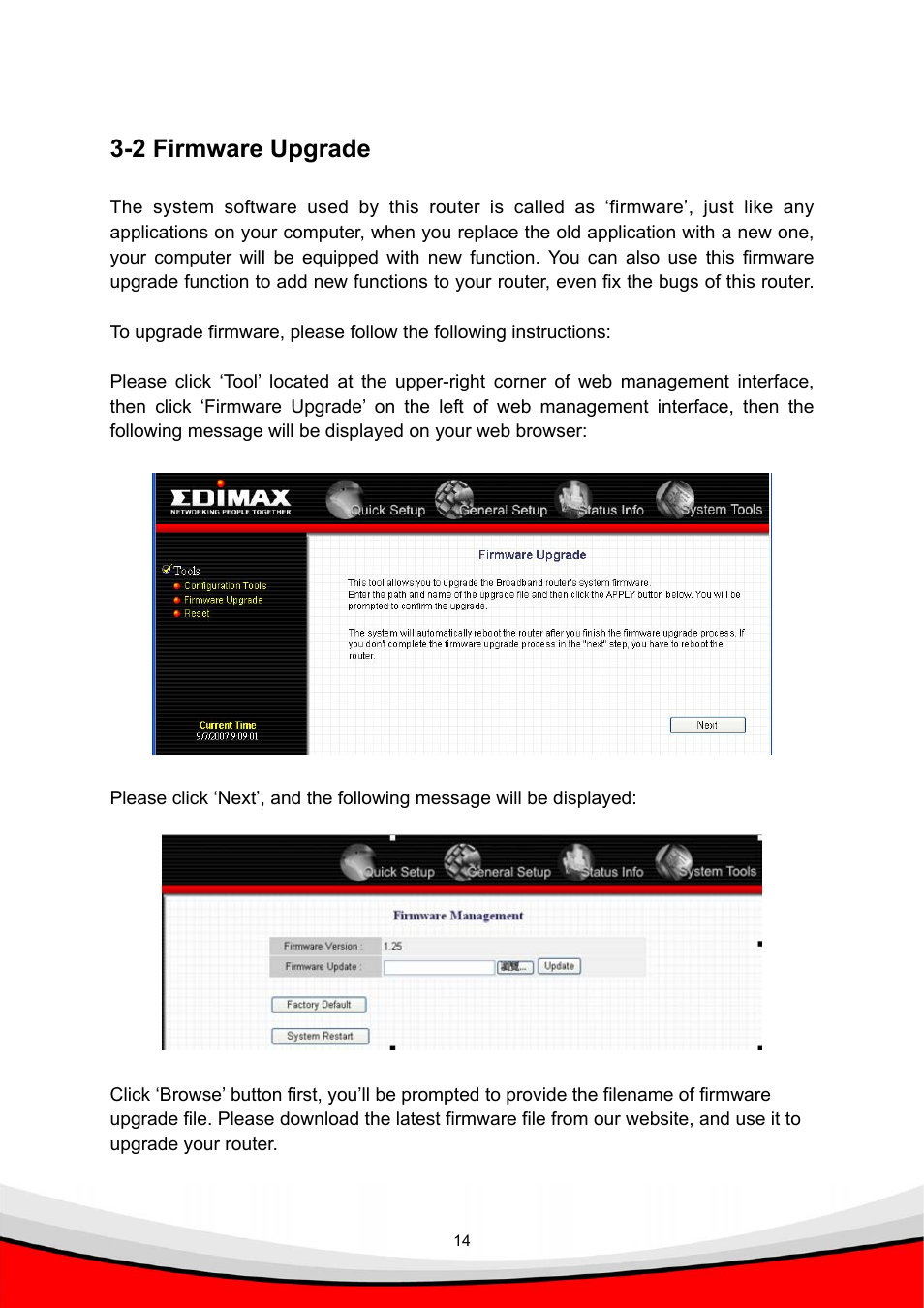 2 firmware upgrade | Edimax Technology BR-6214K User Manual | Page 18 / 26