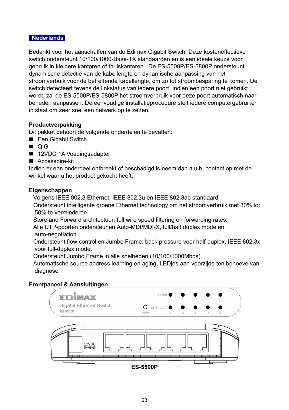 Edimax Technology ES-5500P User Manual | Page 24 / 44