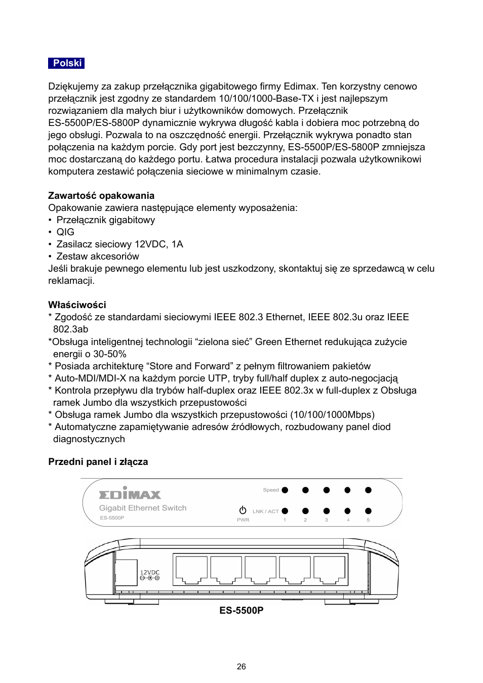 Edimax Technology ES-5500P User Manual | Page 27 / 44
