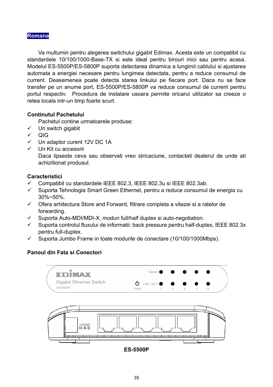 Edimax Technology ES-5500P User Manual | Page 36 / 44