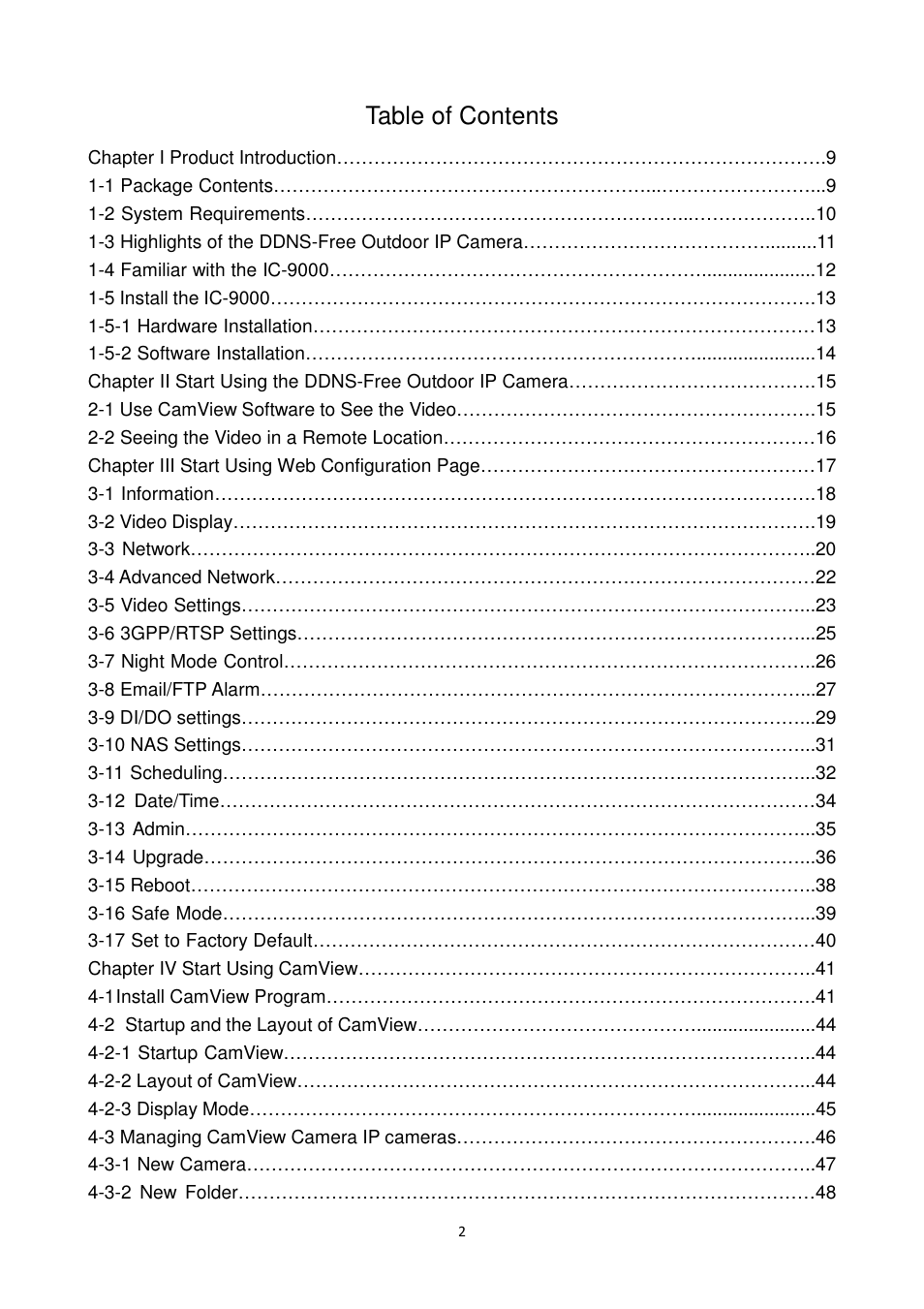 Edimax Technology IC-9000 User Manual | Page 2 / 118