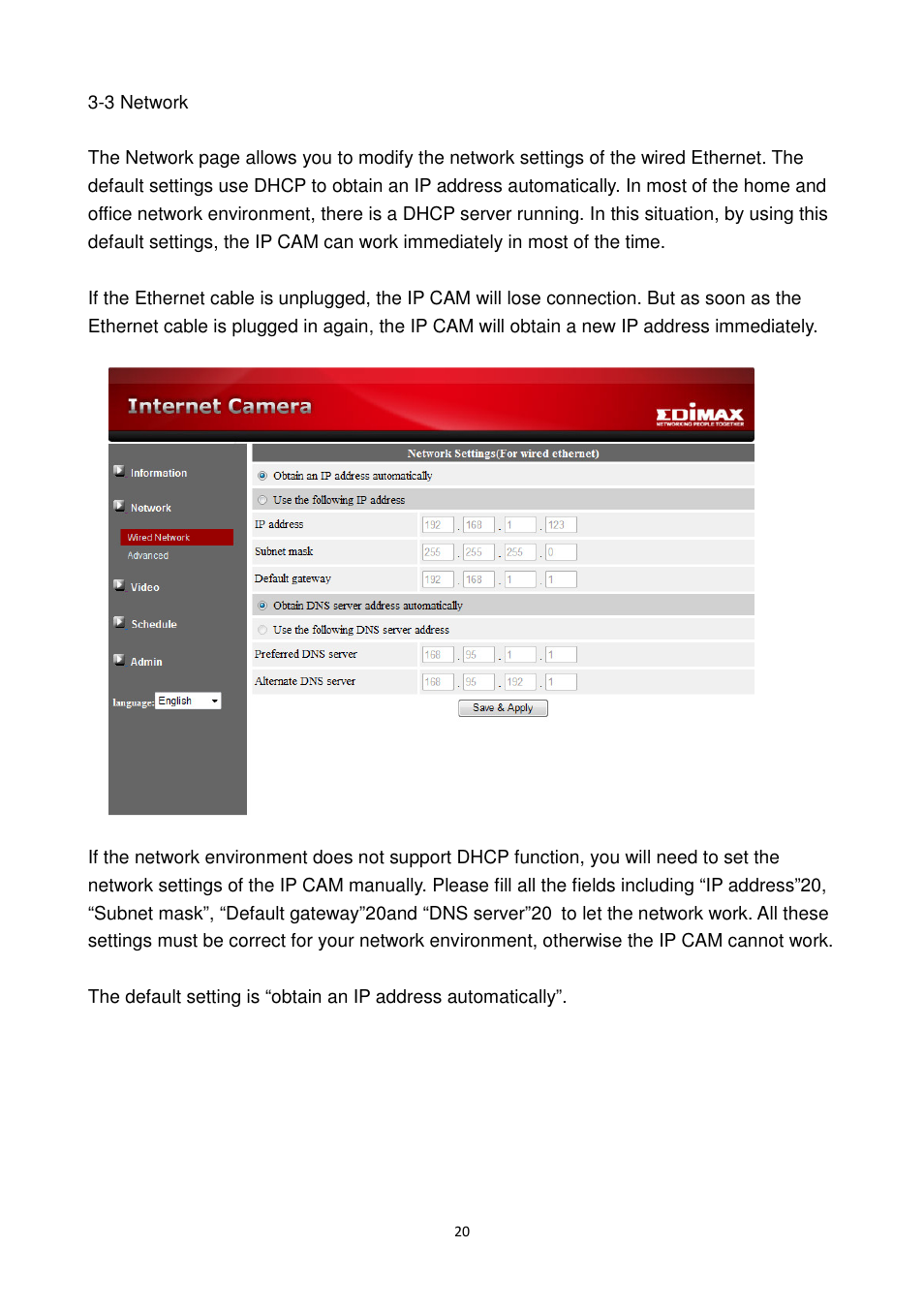 Edimax Technology IC-9000 User Manual | Page 20 / 118