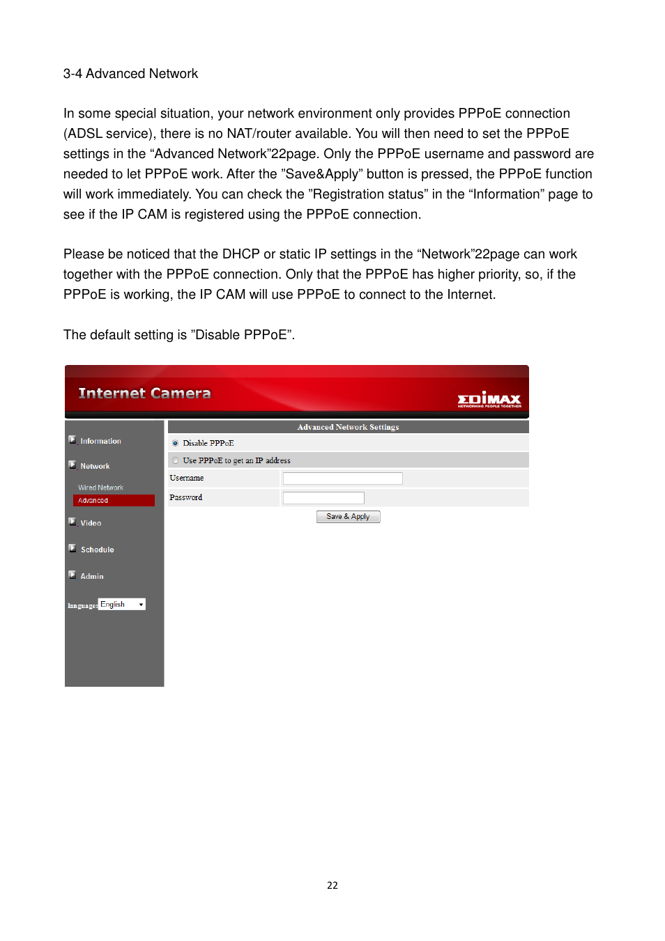 Edimax Technology IC-9000 User Manual | Page 22 / 118