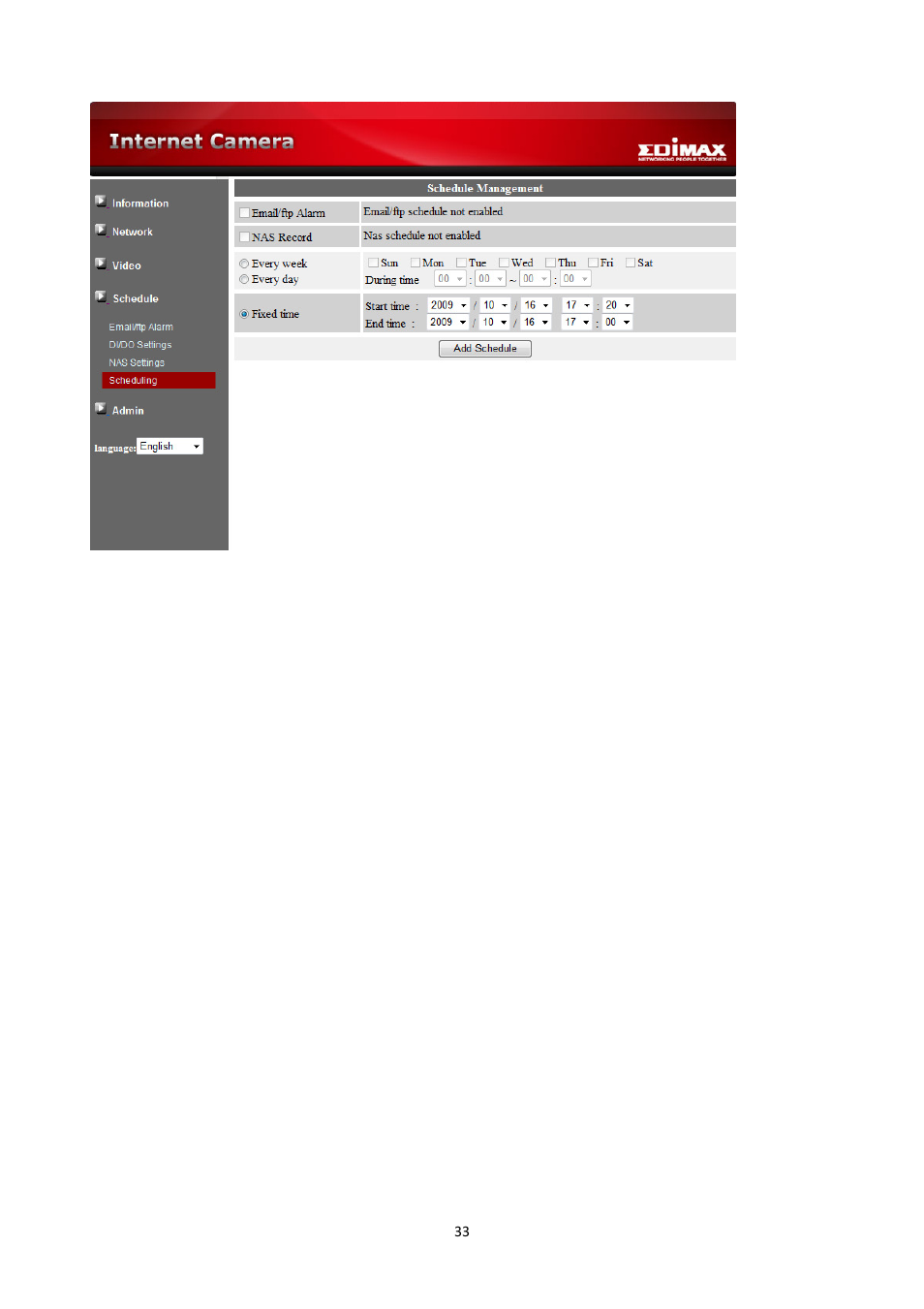 Edimax Technology IC-9000 User Manual | Page 33 / 118