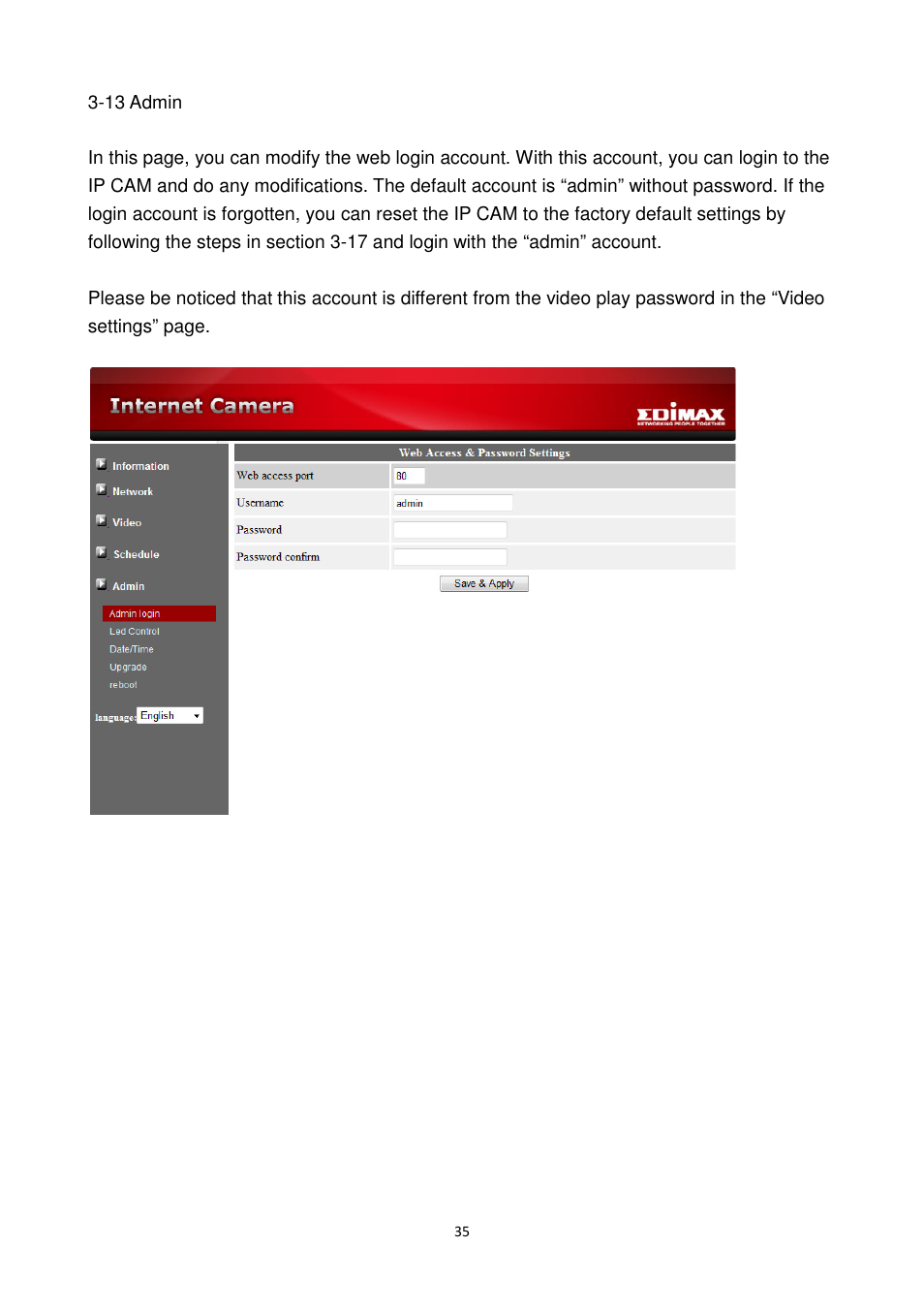 Edimax Technology IC-9000 User Manual | Page 35 / 118