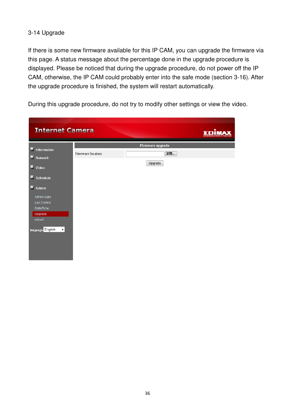 Edimax Technology IC-9000 User Manual | Page 36 / 118