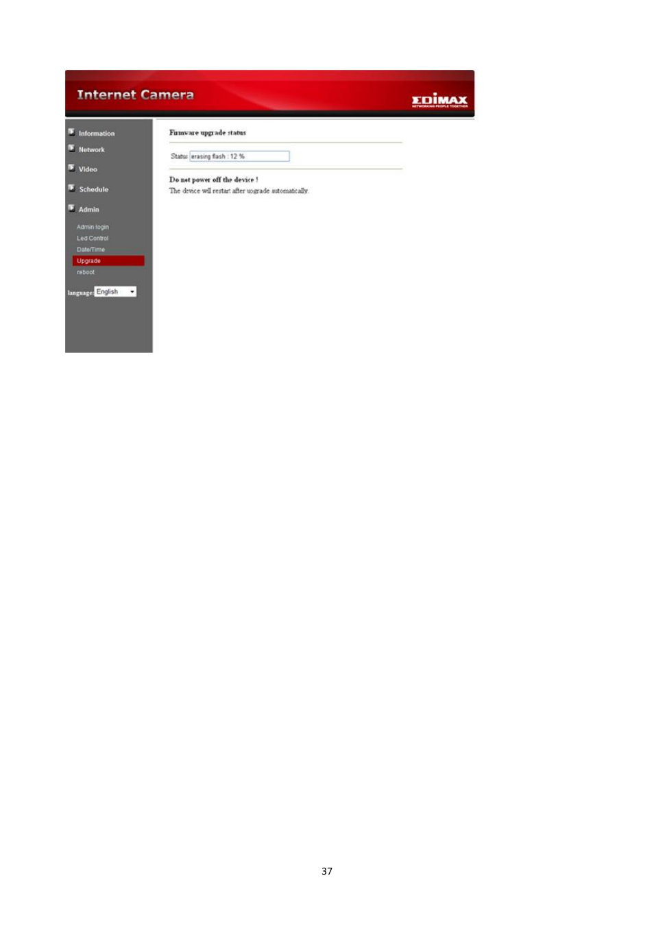 Edimax Technology IC-9000 User Manual | Page 37 / 118