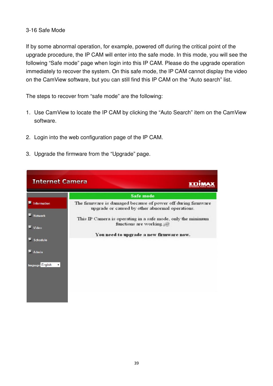 Edimax Technology IC-9000 User Manual | Page 39 / 118