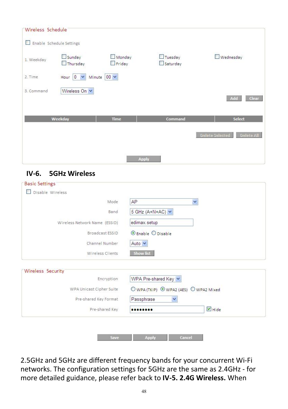 Iv-6. 5ghz wireless | Edimax Technology BR-6478AC User Manual | Page 48 / 74