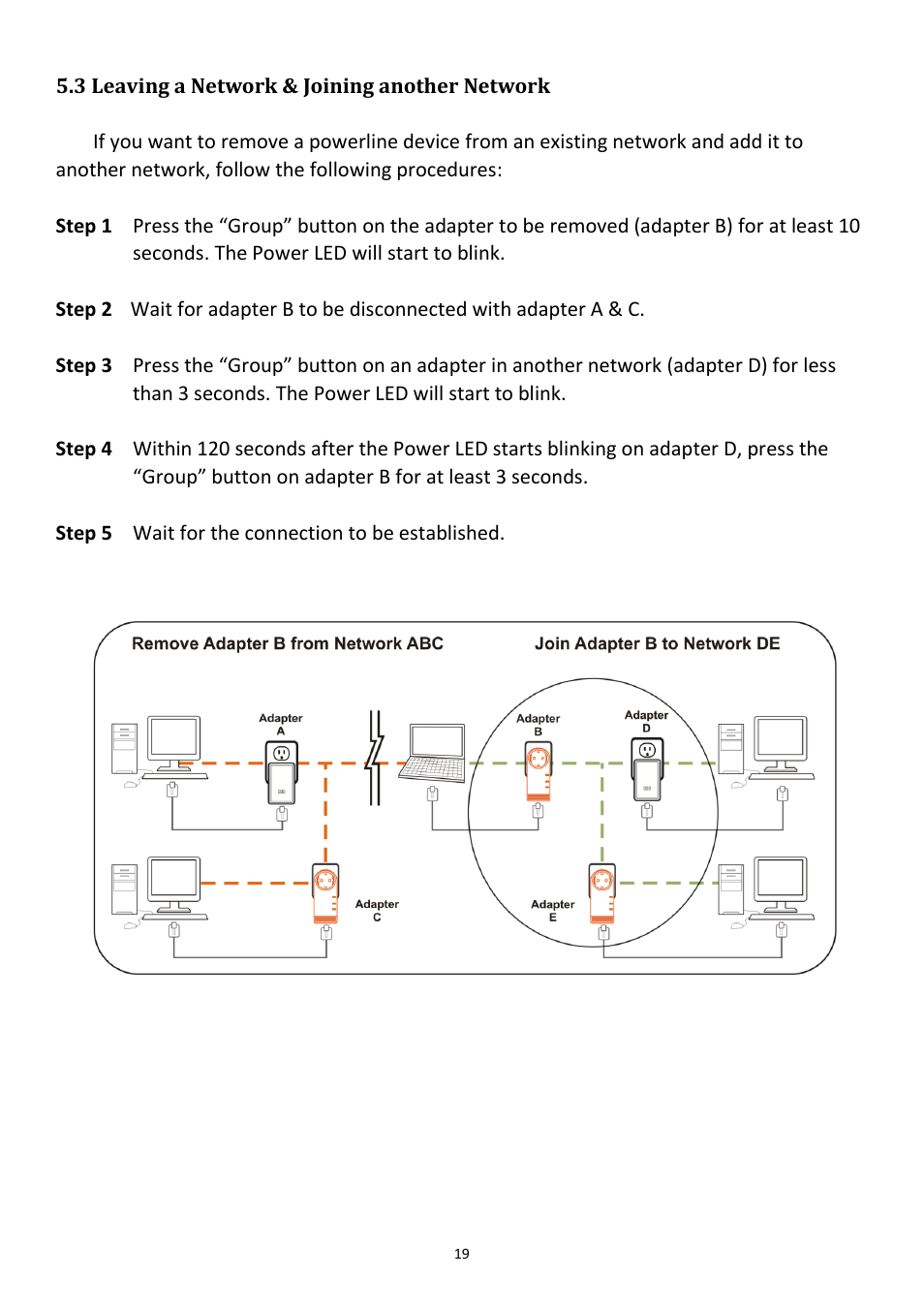 3 leaving a network & joining another network | Edimax Technology HP-2003AV User Manual | Page 20 / 24