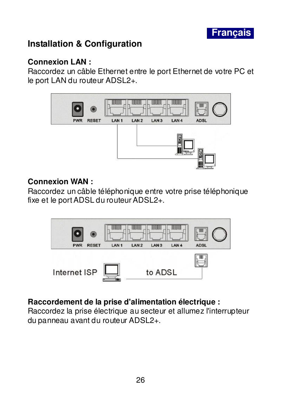 Français | Edimax Technology AR-7064+ User Manual | Page 27 / 77