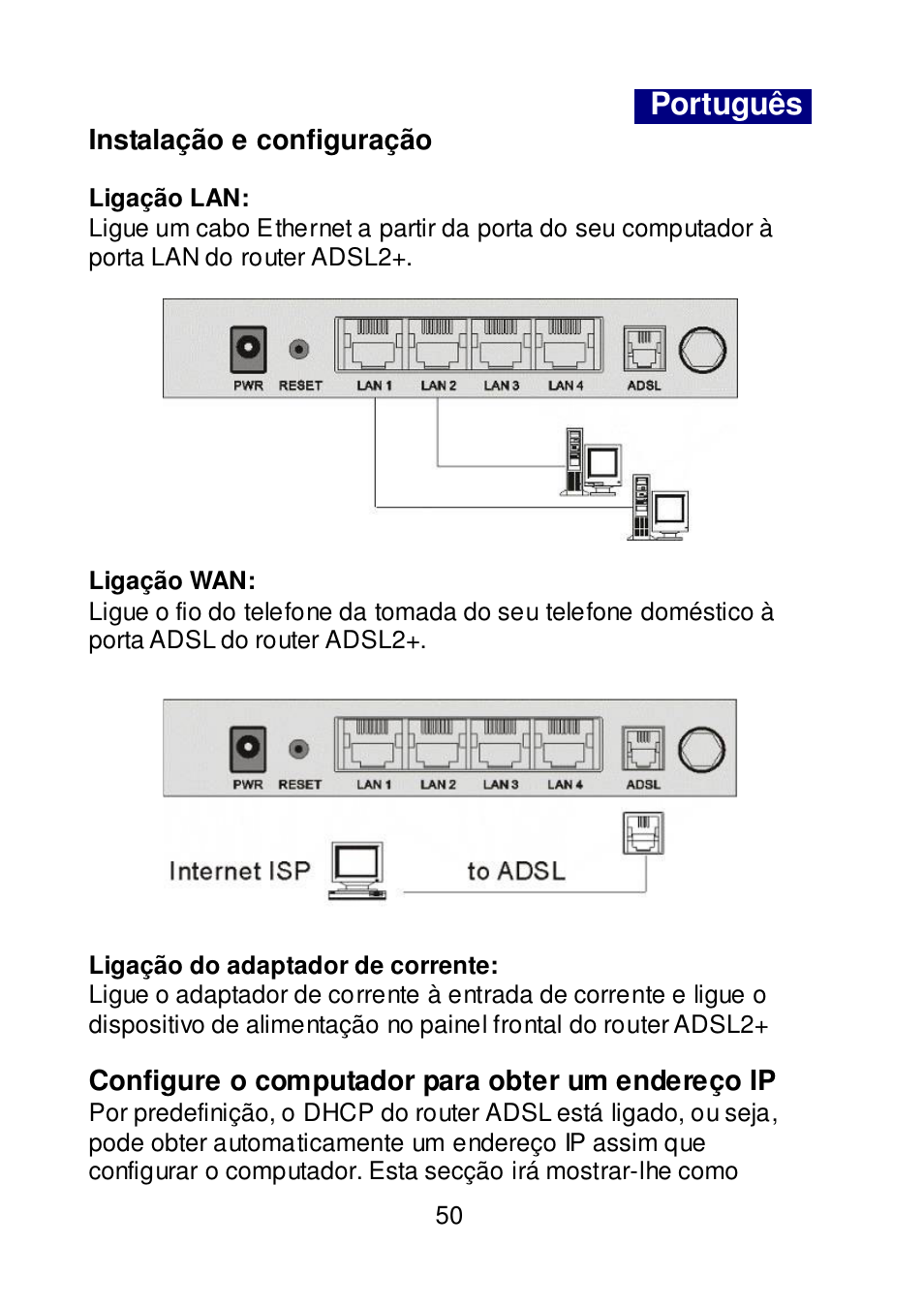 Português | Edimax Technology AR-7064+ User Manual | Page 51 / 77