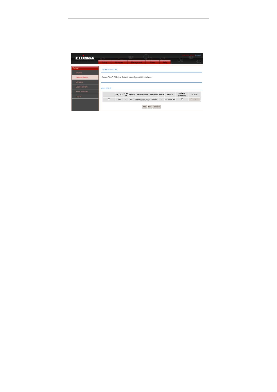 Internet setup | Edimax Technology AR-7284WnB User Manual | Page 28 / 97