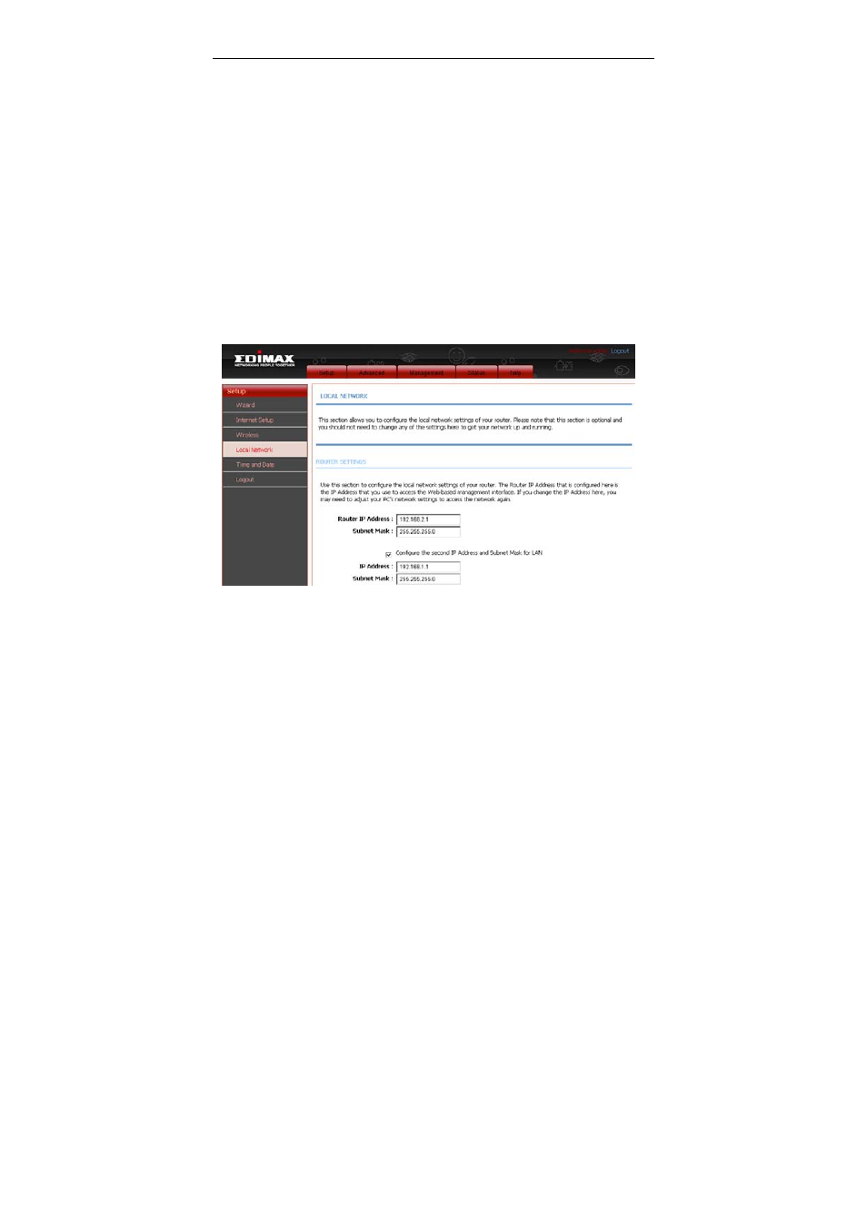 Local network | Edimax Technology AR-7284WnB User Manual | Page 33 / 97