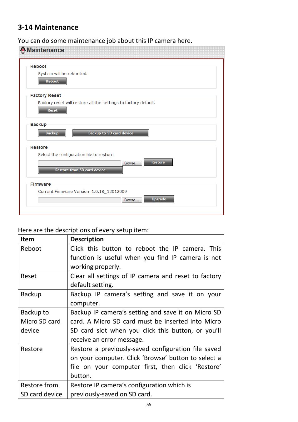 14 maintenance | Edimax Technology PT-31W User Manual | Page 56 / 112