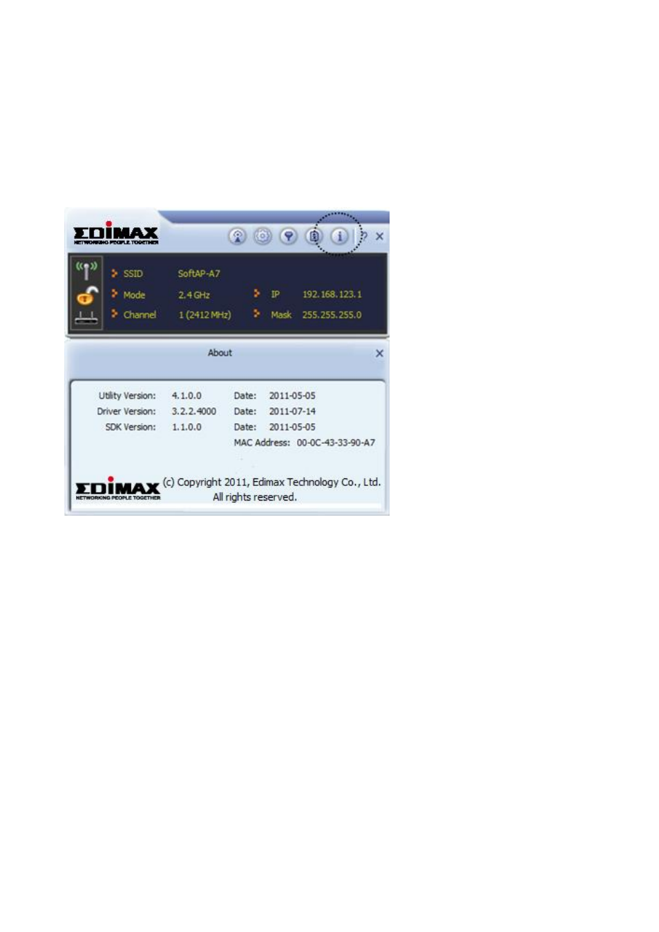 6 about | Edimax Technology EW-7722PnD User Manual | Page 46 / 55