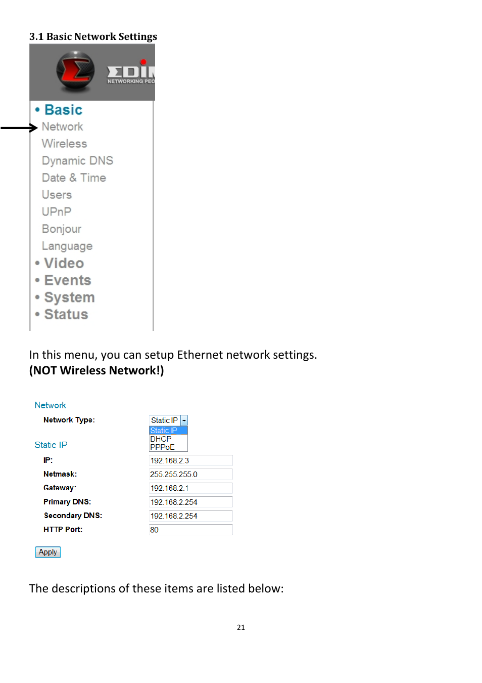 Edimax Technology IC-3015Wn User Manual | Page 22 / 108