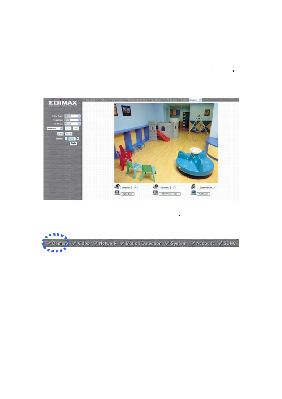 1 camera settings, Chapter ii: using web management interface | Edimax Technology IC-3030iWn User Manual | Page 30 / 127