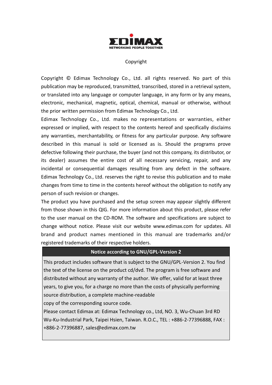 Edimax Technology WP-S1300 User Manual | Page 2 / 18