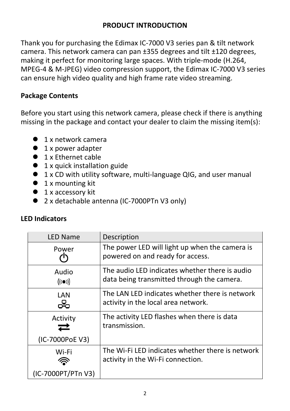 Edimax Technology IC-7000PTn V3 User Manual | Page 3 / 13