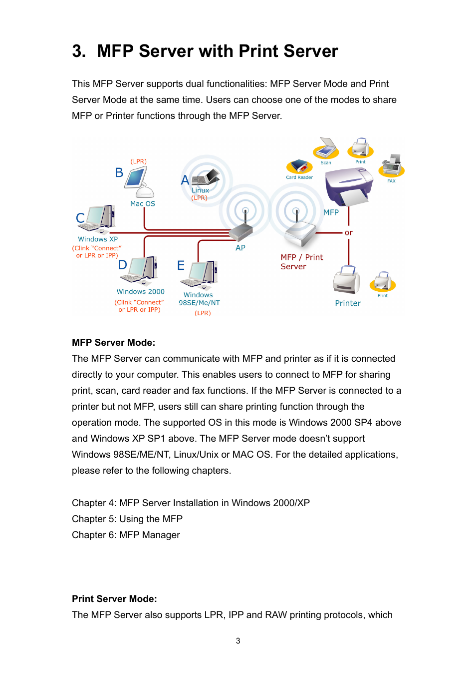 Mfp server with print server | Edimax Technology PS-1206MFG User Manual | Page 11 / 142