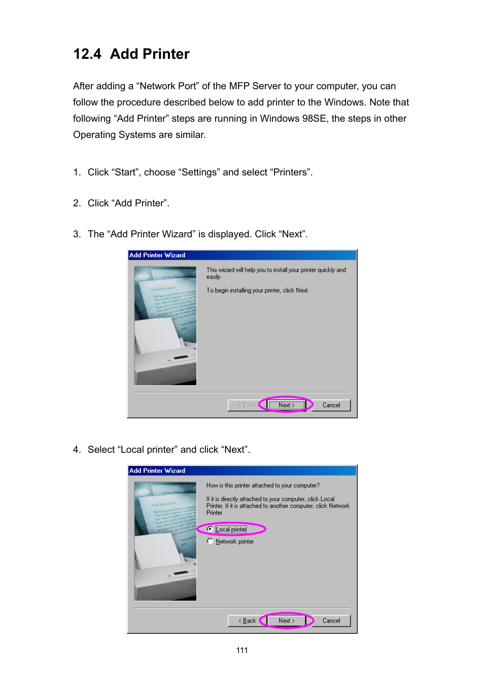 4 add printer | Edimax Technology PS-1206MFG User Manual | Page 119 / 142