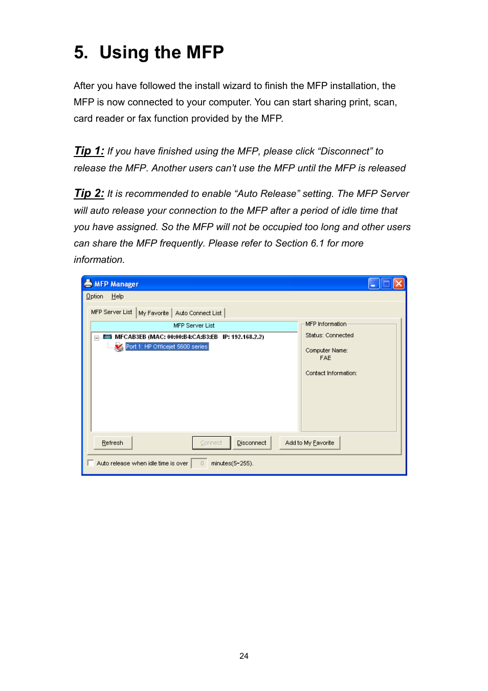 Using the mfp | Edimax Technology PS-1206MFG User Manual | Page 32 / 142
