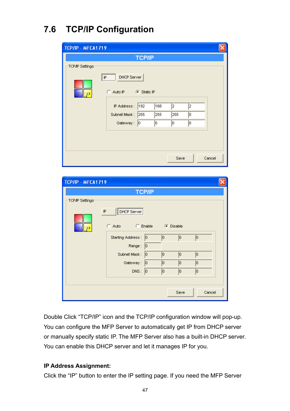 6 tcp/ip configuration | Edimax Technology PS-1206MFG User Manual | Page 55 / 142