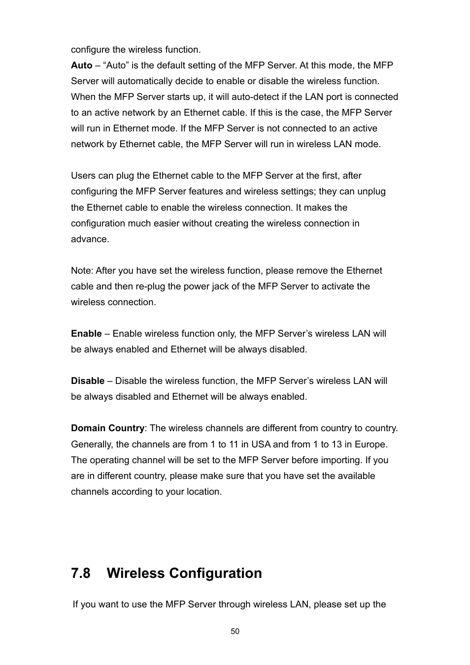 8 wireless configuration | Edimax Technology PS-1206MFG User Manual | Page 58 / 142