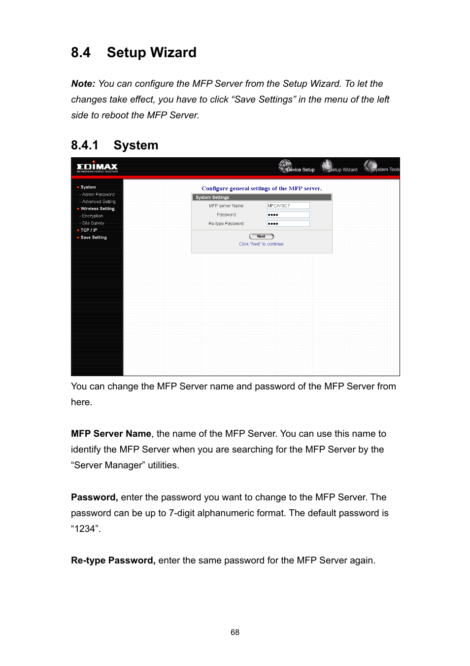 4 setup wizard | Edimax Technology PS-1206MFG User Manual | Page 76 / 142