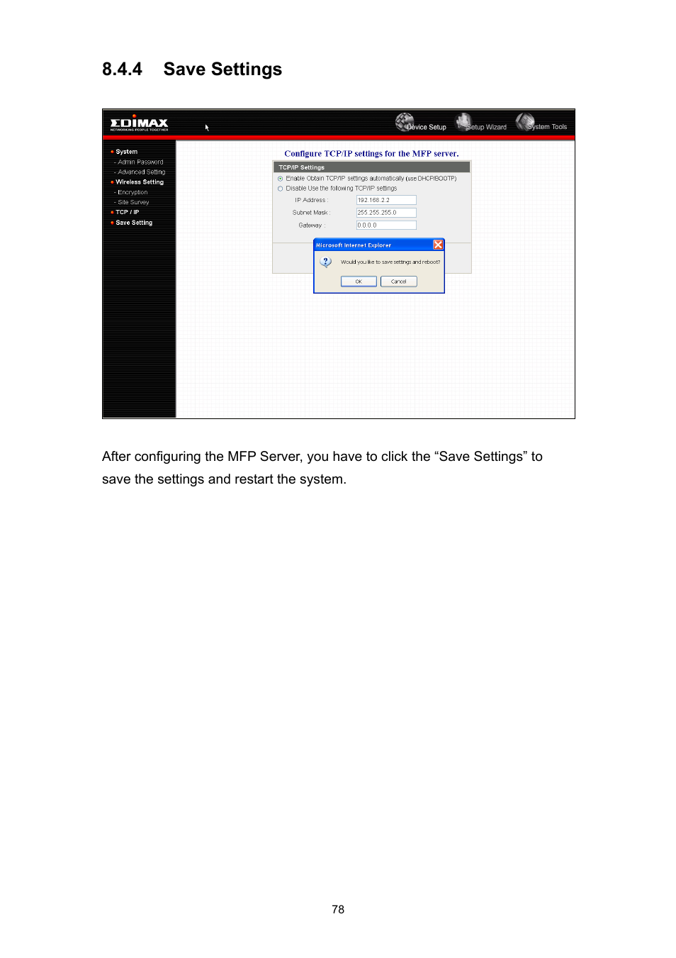 4 save settings | Edimax Technology PS-1206MFG User Manual | Page 86 / 142