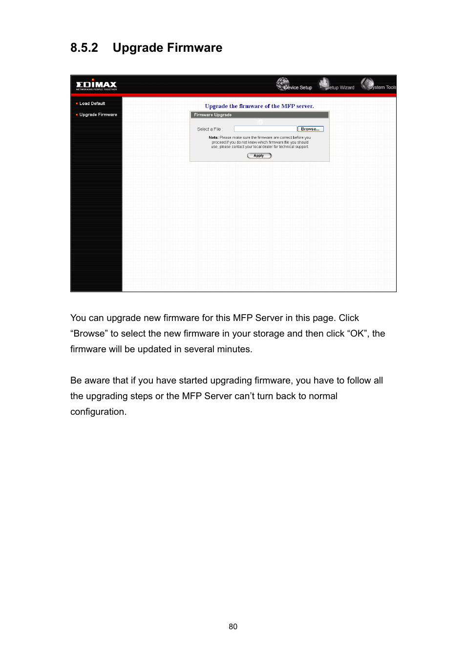 2 upgrade firmware | Edimax Technology PS-1206MFG User Manual | Page 88 / 142