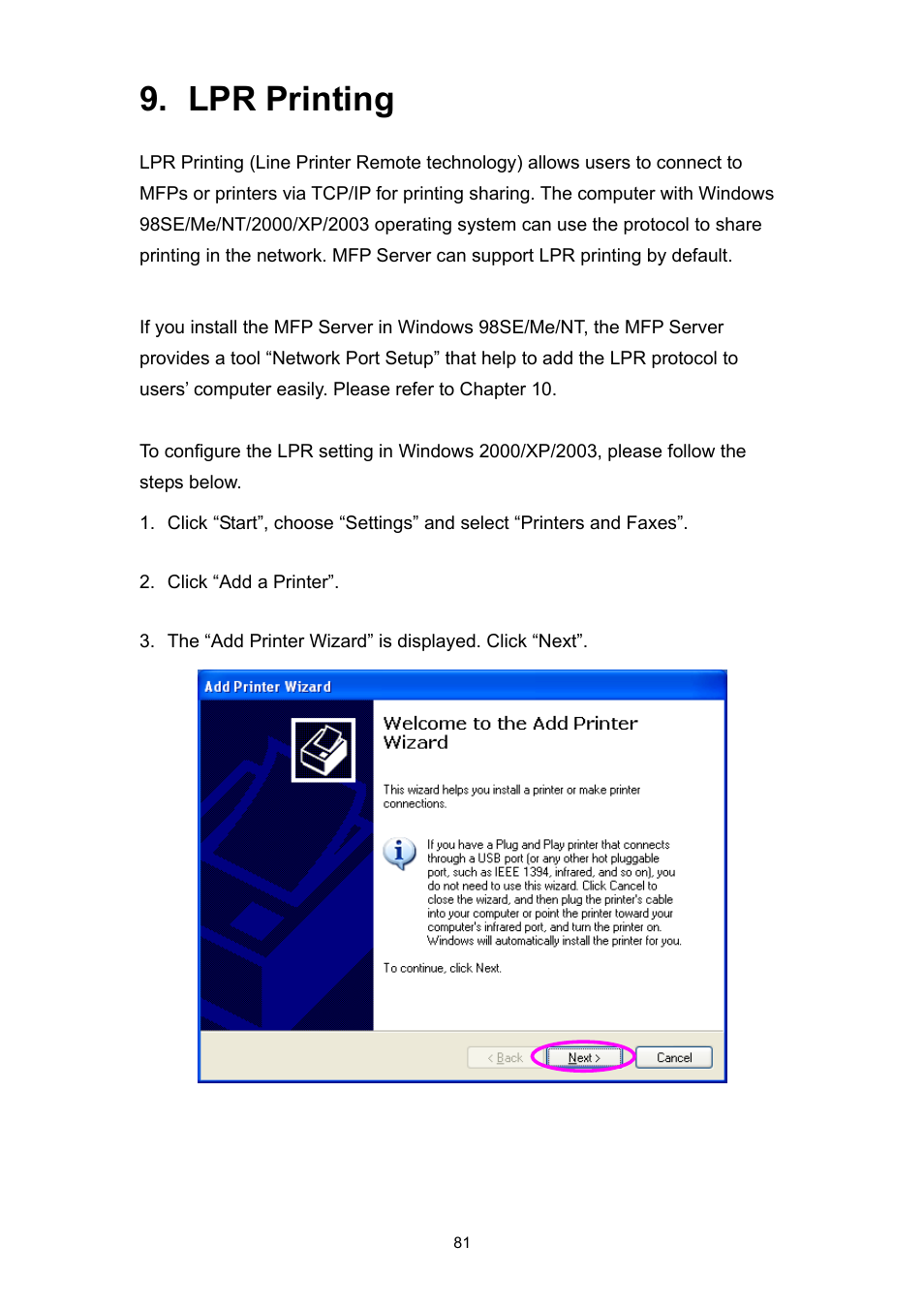Lpr printing | Edimax Technology PS-1206MFG User Manual | Page 89 / 142