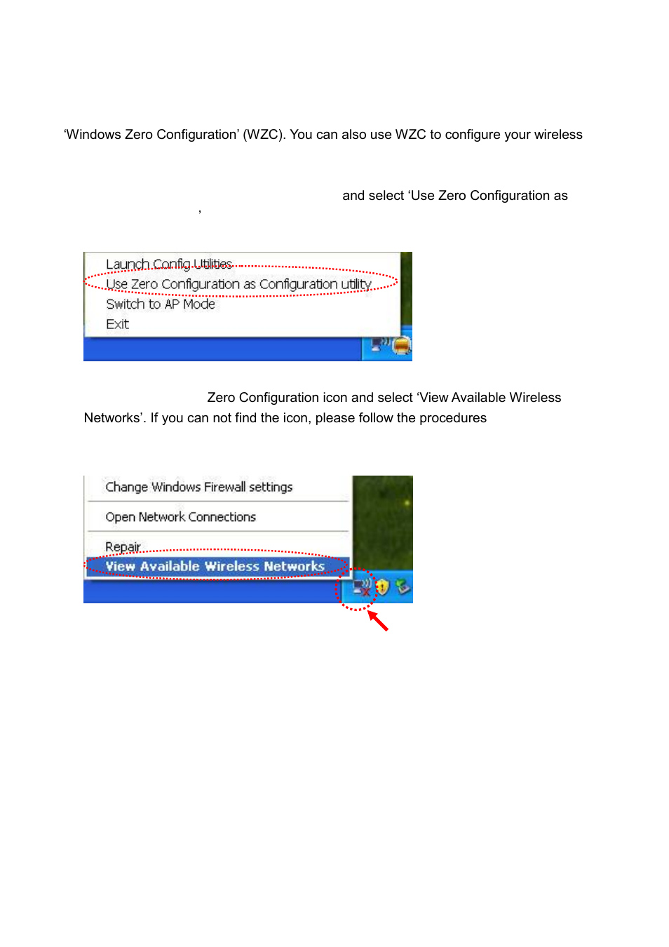 2-2 using windows zero configuration, Here | Edimax Technology EW-7722UnD User Manual | Page 32 / 80