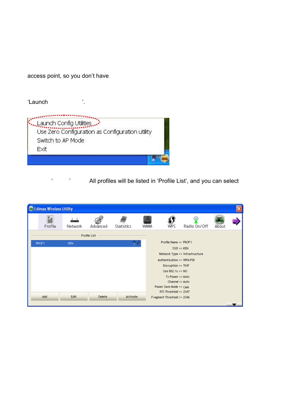 3 profile management | Edimax Technology EW-7722UnD User Manual | Page 36 / 80