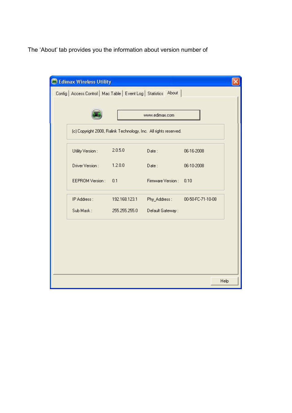 7 about | Edimax Technology EW-7722UnD User Manual | Page 68 / 80