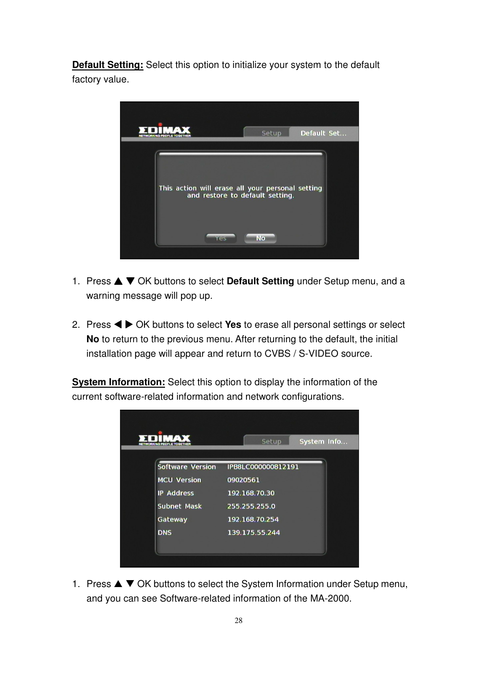 Edimax Technology MA-2000 User Manual | Page 28 / 48