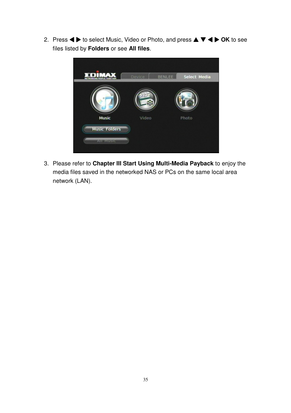 Edimax Technology MA-2000 User Manual | Page 35 / 48