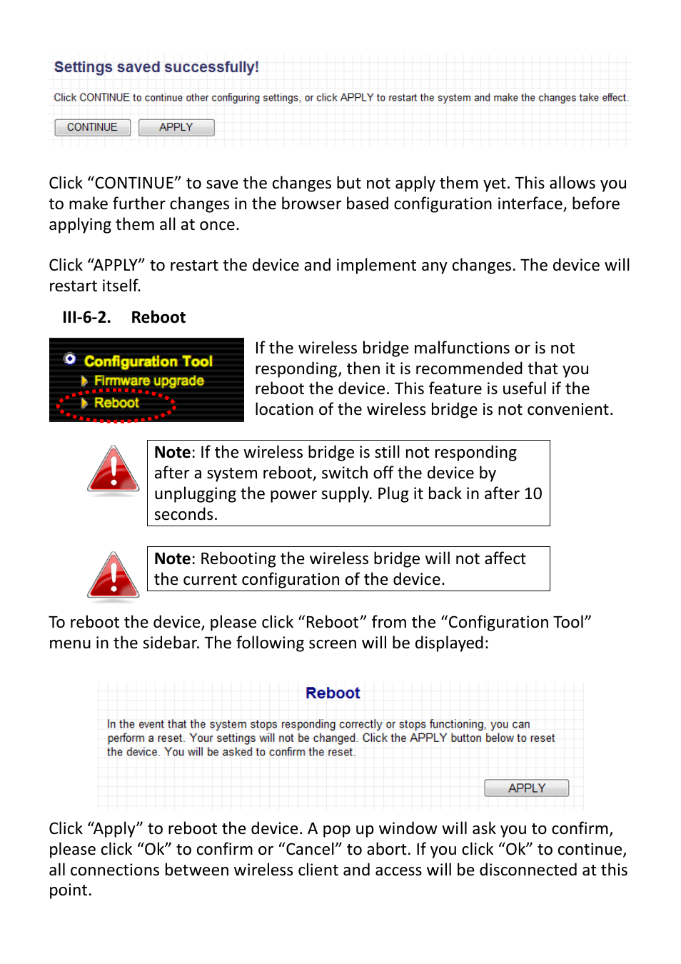 Iii-7-3. reboot | Edimax Technology CV-7428nS User Manual | Page 31 / 67