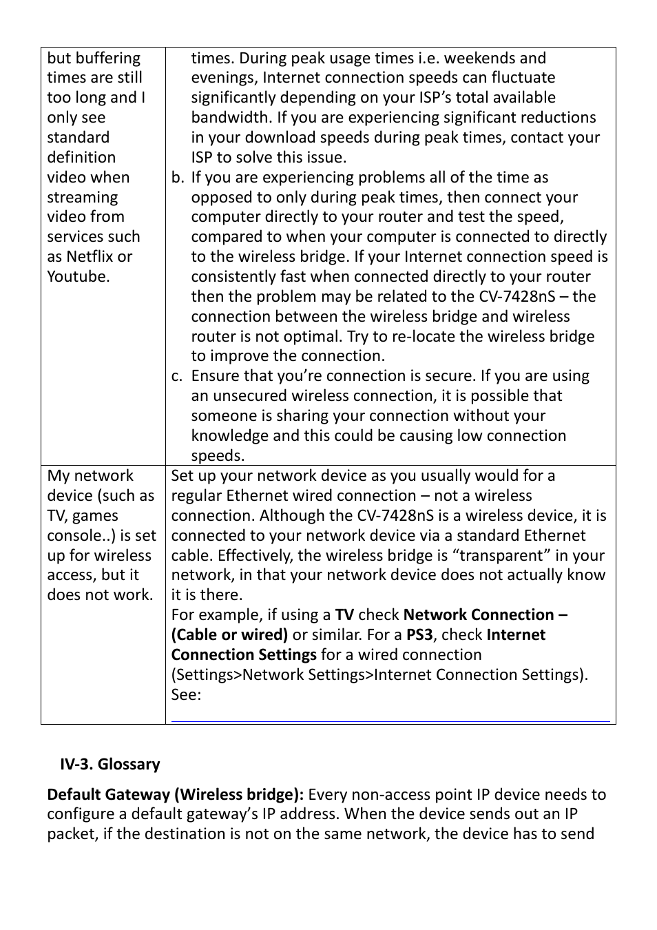 Iv-3. glossary | Edimax Technology CV-7428nS User Manual | Page 63 / 67