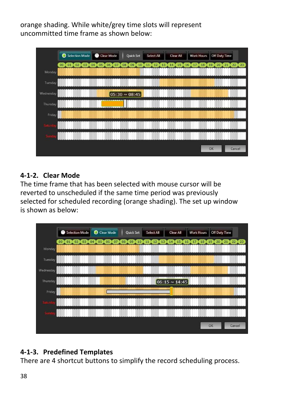 Clear mode, Predefined templates | Edimax Technology EdiView32 User Manual | Page 38 / 59