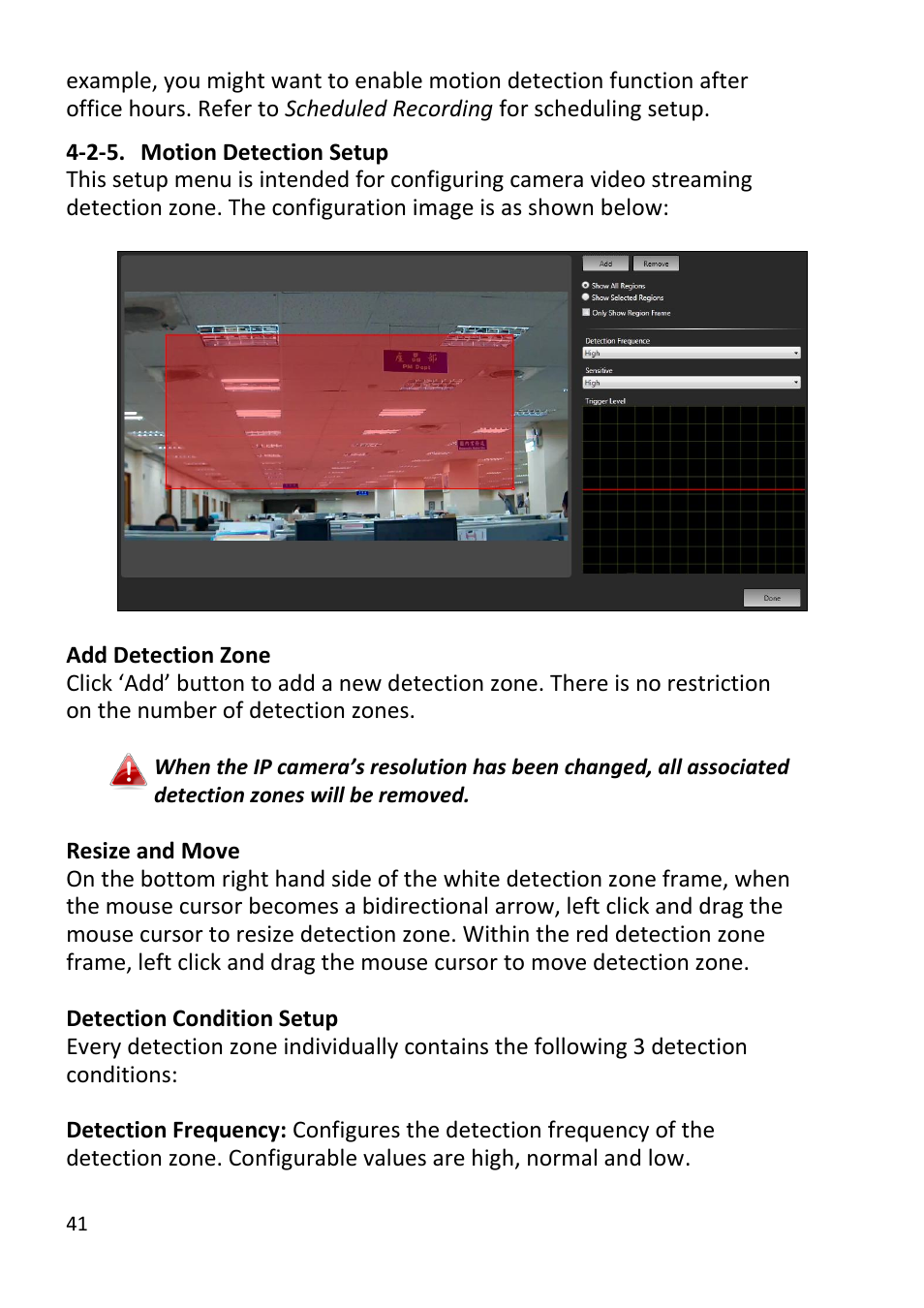 Motion detection setup | Edimax Technology EdiView32 User Manual | Page 41 / 59