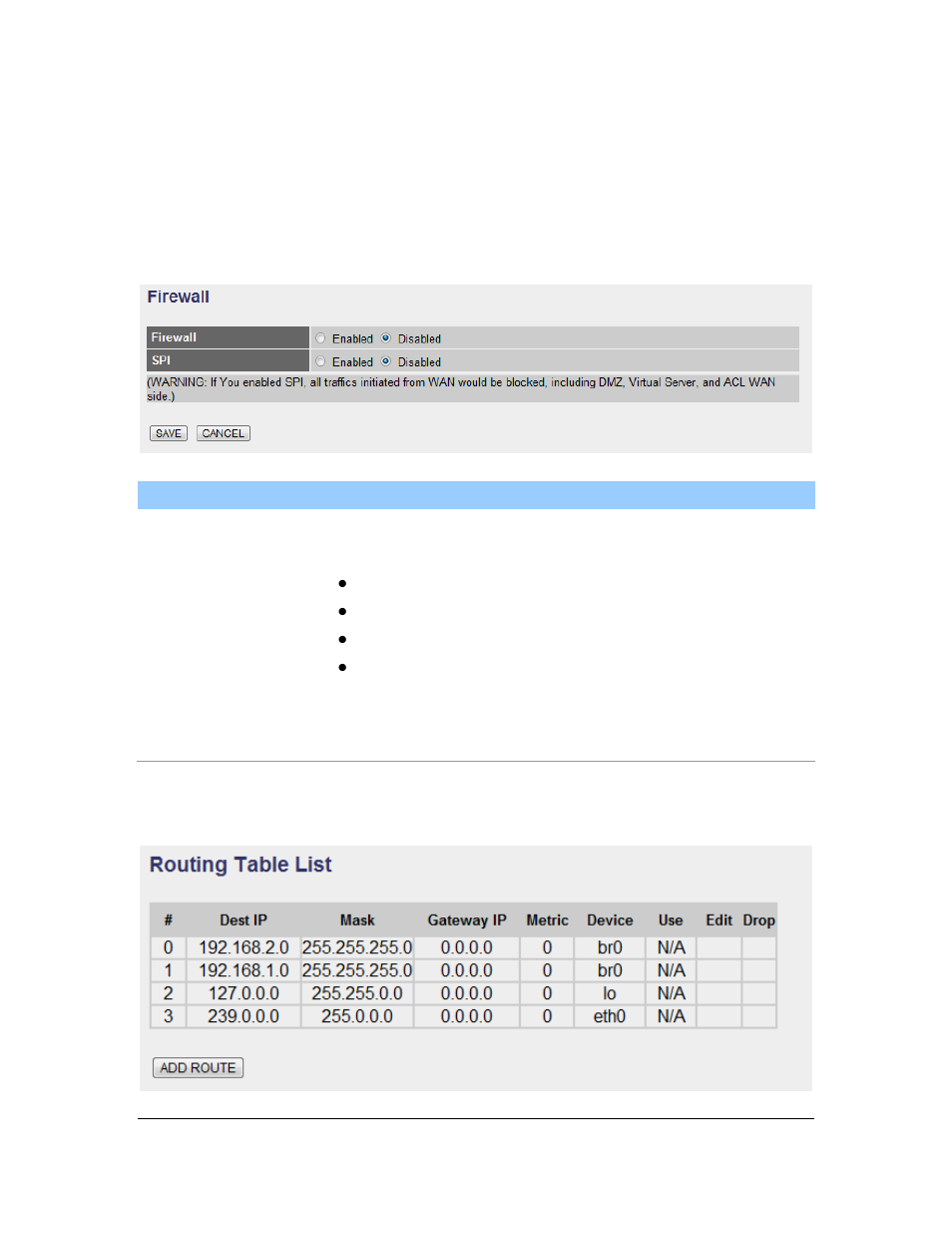 Advanced setup, Firewall, Routing | Edimax Technology AR-7167WnB User Manual | Page 42 / 68
