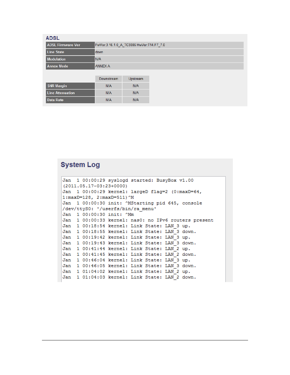 System log | Edimax Technology AR-7167WnB User Manual | Page 60 / 68