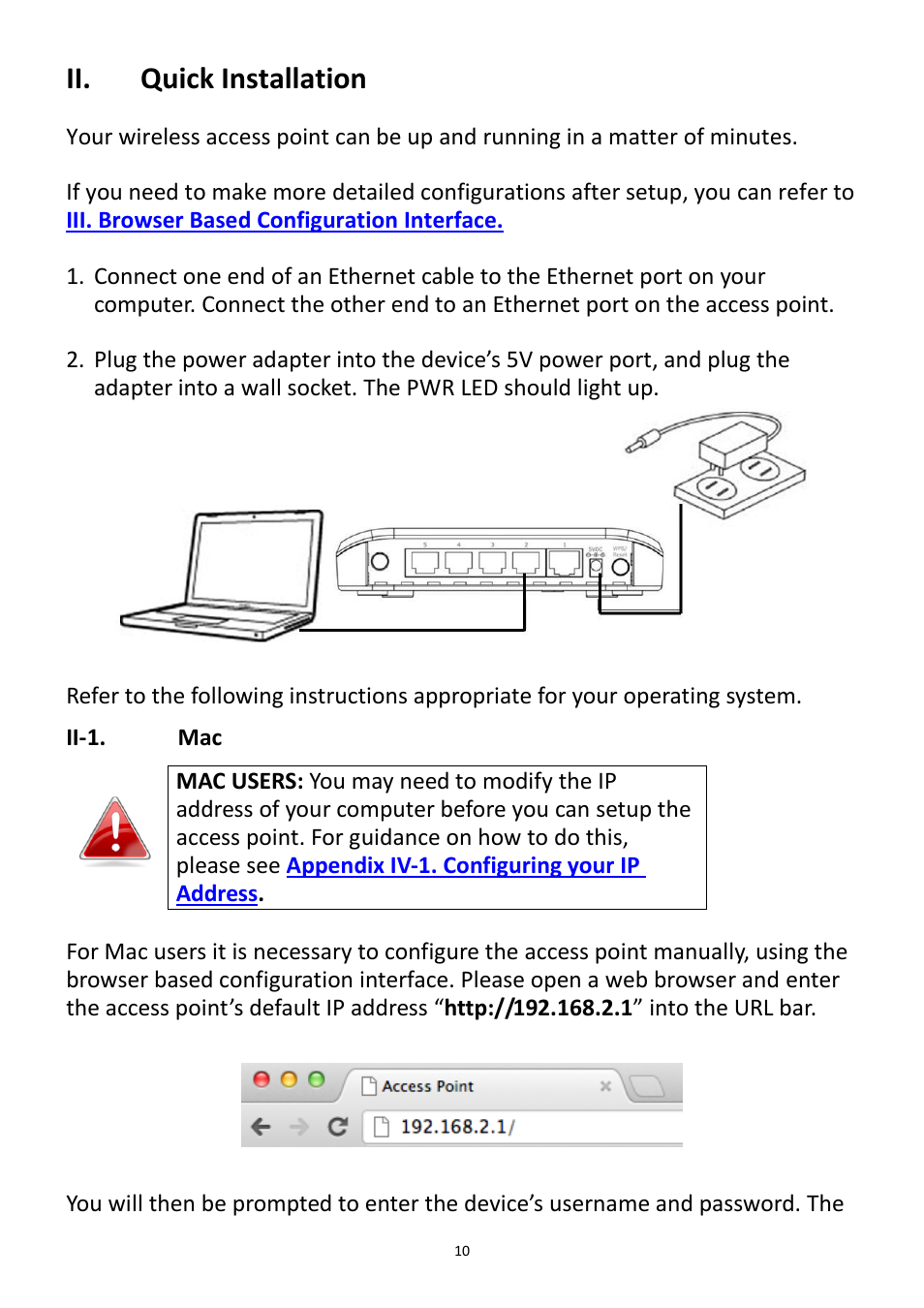 Ii. quick installation, Ii-1 | Edimax Technology EW-7228APn User Manual | Page 10 / 91