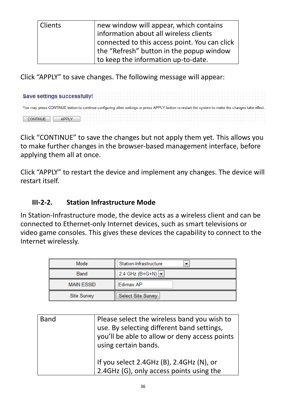 Iii-2-2. station infrastructure mode | Edimax Technology EW-7228APn User Manual | Page 36 / 91