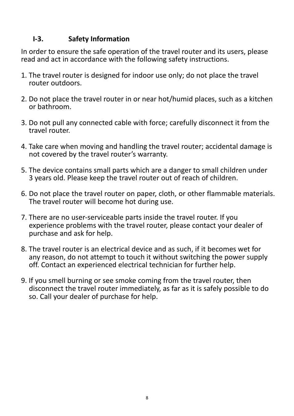 I-3. safety information | Edimax Technology EW-7228APn User Manual | Page 8 / 91