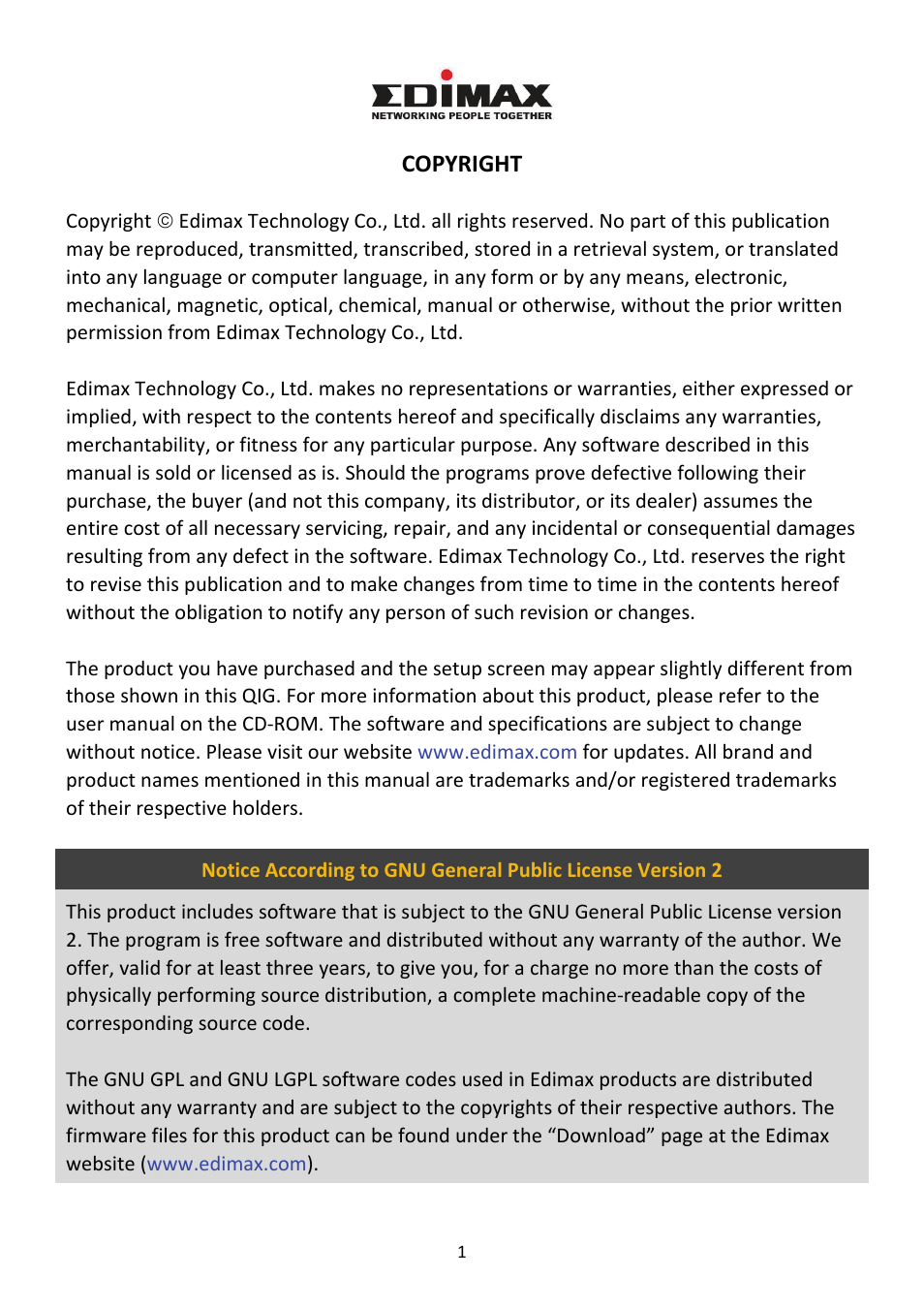 Edimax Technology BR-6478Gn User Manual | Page 2 / 14