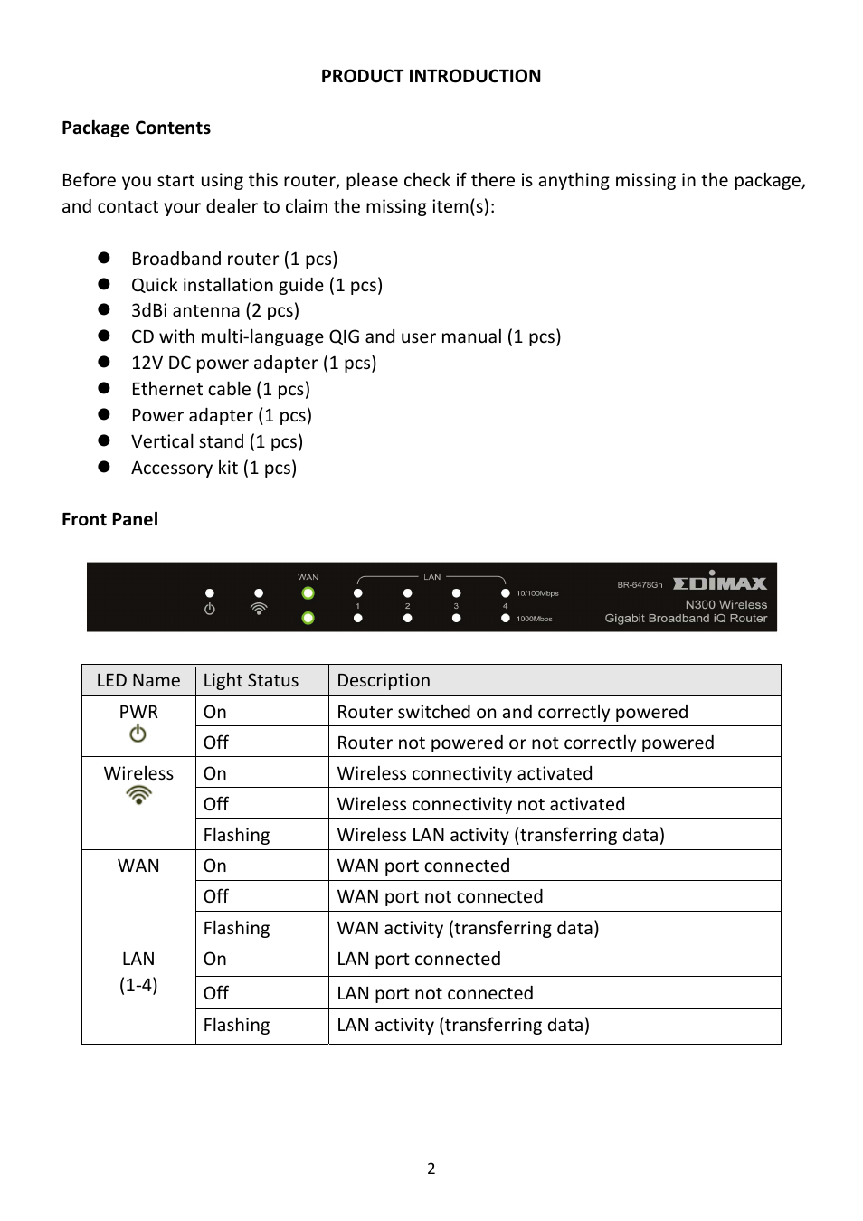 Edimax Technology BR-6478Gn User Manual | Page 3 / 14