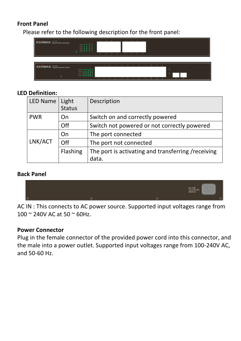 Edimax Technology GS-1026 User Manual | Page 4 / 6
